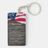 Porte-clés En mémoire d'amour Photo commémorative du drapeau  (Dos)