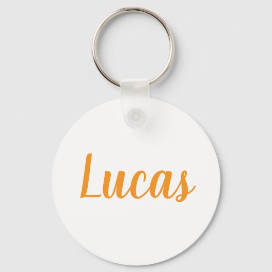 Porte-clés en métal nom Lucas (Recto)