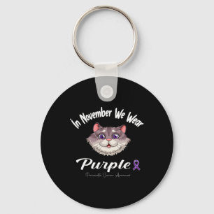 Porte-clés En novembre, nous portons Purple pour Cancer du Pa