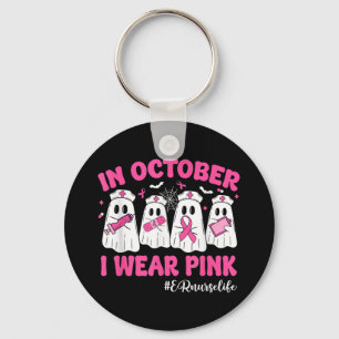 Porte-clés En Octobre Je Porte Rose Er Infirmière Vie Cancer