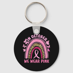Porte-clés En Octobre Nous Portons Le Léopard Rose Cancer Du