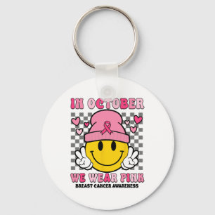 Porte-clés En Octobre Nous Portons Pink Ribbon Ghost Hallowee