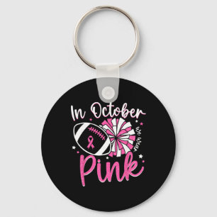 Porte-clés En Octobre Nous Portons Rose Cheerleading Football