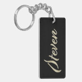 Porte-clés en or blanc Steven pendentif (Devant gauche)