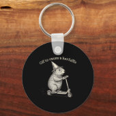 Porte-clés En route pour causer un chahut Funny Groundhog Sco (Recto)