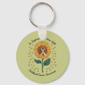Porte-clés En Septembre, Nous Portons Gold Childhood Cancer A (Recto)