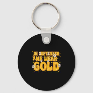 Porte-clés En Septembre, Nous Portons Gold Childhood Cancer F