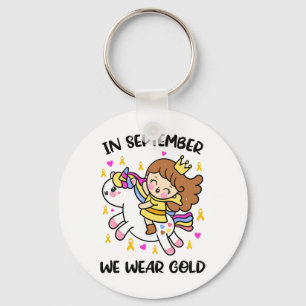 Porte-clés En septembre nous portons Licorne d'Or Enfance Can