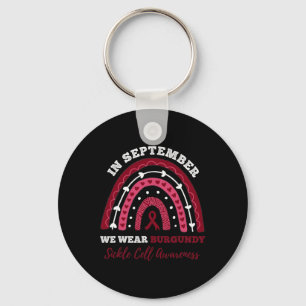 Porte-clés En septembre We Wear Burgundy Sickle Cell Awarenes