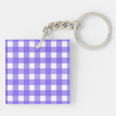 Porte-clés En vichy périphérique et blanc (Dos)