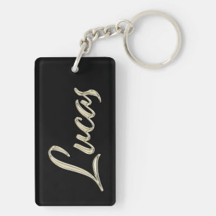 Porte-clés en whitegold Lucas avec pendentif