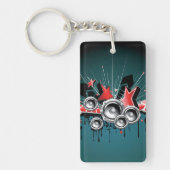 Porte-clés Enceintes Graphiques Musique Audio (Devant)