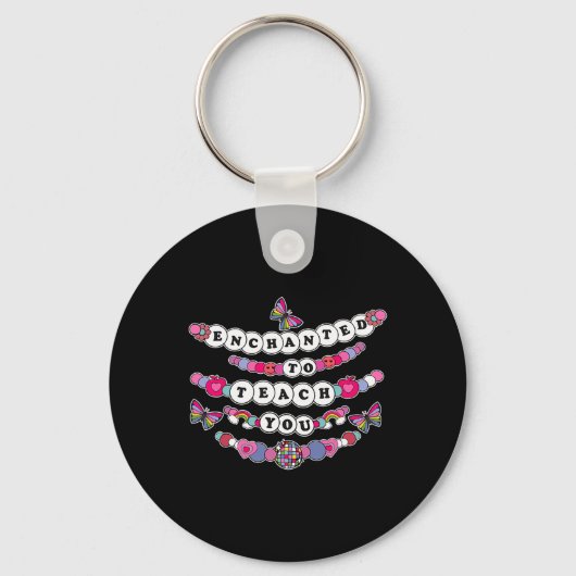Porte-clés Enchanté de vous enseigner Citations d'enseignants (Recto)