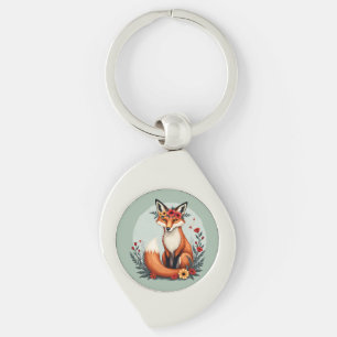 Porte-clés Enchanter Floral Fox Woodland Folk Art