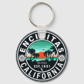 Porte-clés Encinitas California Retro Sunset Souvenirs 80s (Verso)