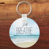 Porte-clés Encouragement Just Breathe Beach (Recto)