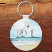 Porte-clés Encouragement Personnalisé Respirez Simplement Pla (Recto)