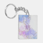 Porte-clés Encre d'alcool rose, pourpre et bleu (Devant gauche)