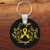 Porte-clés Endometriosis Hope Motto Butterfly (Recto)