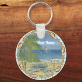 Porte-clés Endroit heureux de la plage (Recto)