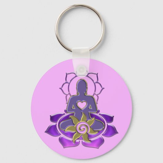 Porte-clés énergie BUDDHA | rose pâle (Recto)