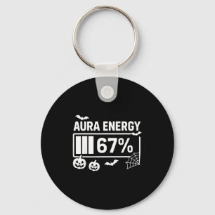 Porte-clés Énergie d'aura 67 pour cent 6 7 mème halloween