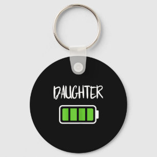 Porte-clés Énergie de batterie de fille de maman chemise plei