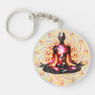 Porte-clés énergie de méditation groovy