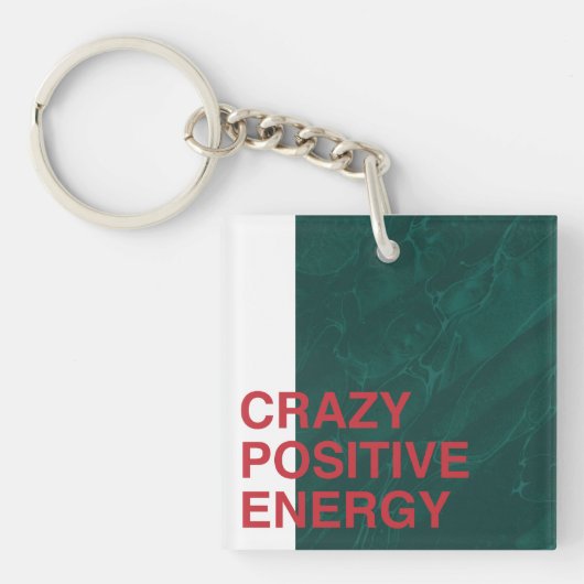 Porte-clés Energie Positive Fou - Conception De Devis Moderne (Devant)