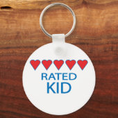 Porte-clés Enfant à cinq coeurs (Recto)