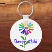 Porte-clés Enfant à fleurs (Recto)