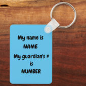 Porte-clés Enfant atteint d'autisme (Verso)