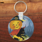 Porte-clés Enfant citrouille vintage (Recto)