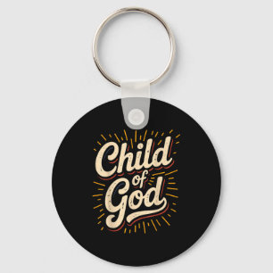 Porte-clés Enfant de la foi chrétienne de Dieu