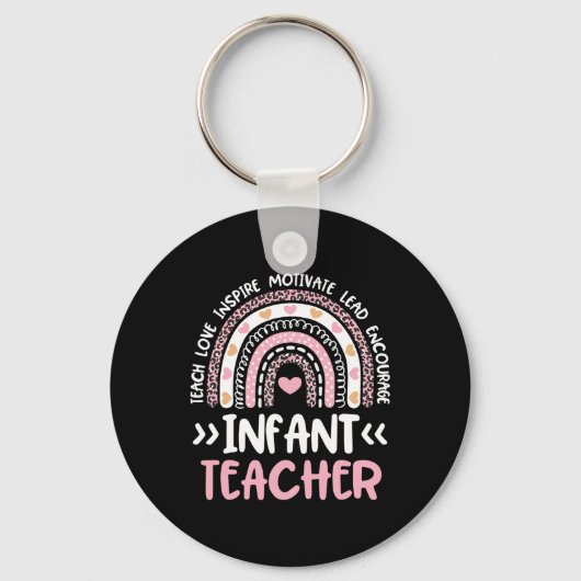 Porte-clés Enfant enseignant mignon teint teint arc-en-ciel g (Recto)