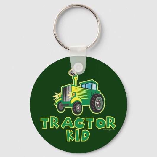 Porte-clés Enfant tracteur vert (Recto)