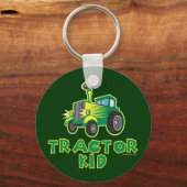 Porte-clés Enfant tracteur vert (Recto)