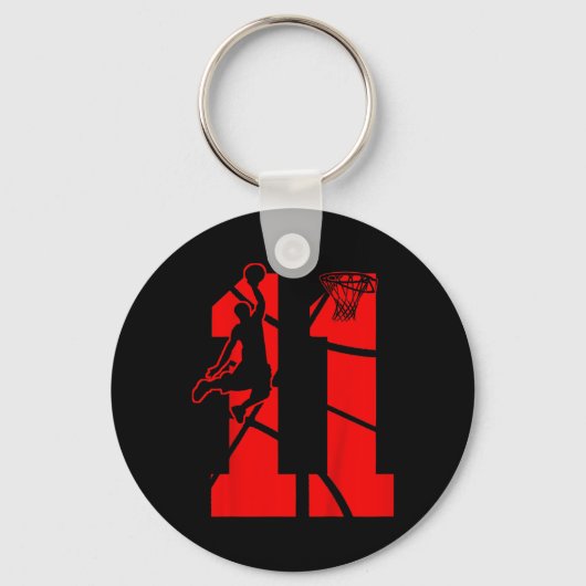 Porte-clés Enfants 11 ans 11e Bysketbyll Anniversaire fête (Recto)