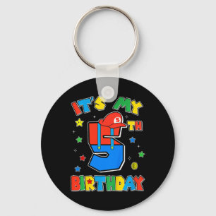 Porte-clés Enfants 5e anniversaire garçon super joueur thème