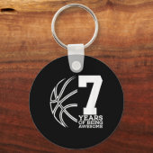 Porte-clés Enfants 7 ANS D'ÊTRE UN BASKETBALL INCROYABLE 7E N (Recto)