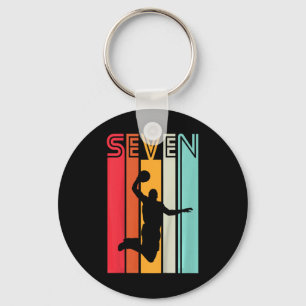 Porte-clés Enfants 7e anniversaire Basketball Lover cadeau 7 
