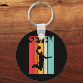 Porte-clés Enfants 7e anniversaire Basketball Lover cadeau 7  (Recto)