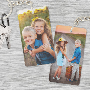 Porte-clés Enfants à double face personnalisés deux photos