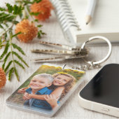 Porte-clés Enfants à double face personnalisés deux photos (Devant droit)