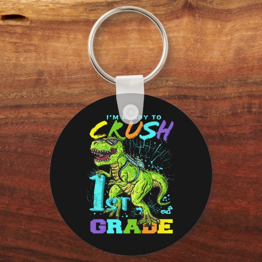 Porte-clés Enfants Amusants Première Classe T-Rex Tee (Recto)