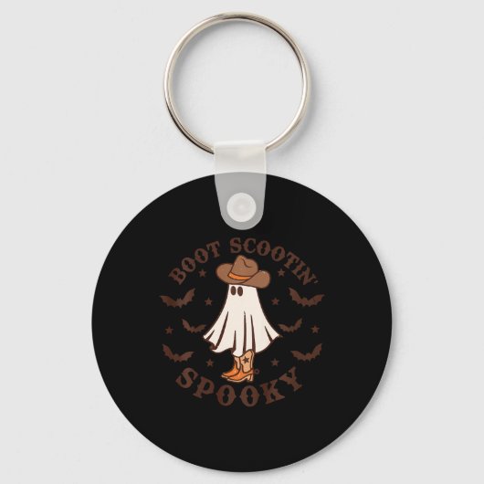 Porte-clés Enfants Boot Scootin Éffrayant Halloween Retro F (Recto)