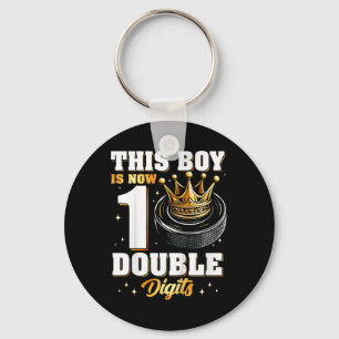 Porte-clés Enfants Ce Garçon Double Chiffres Dix Hockey 10 An