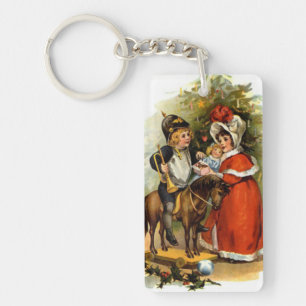 Porte-clés Enfants de Noël Vintage
