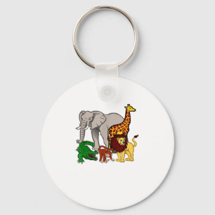 Porte-clés Enfants Eléphant Giraffe Garçons Filles Lion Zoo A
