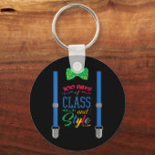 Porte-clés Enfants garçons 100 jours d'école - 100 jours de c (Recto)